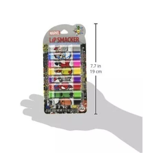 Marvel Lip Smacker 8 Flavored Sticks. New In Unopened Package - Picture 5 of 6